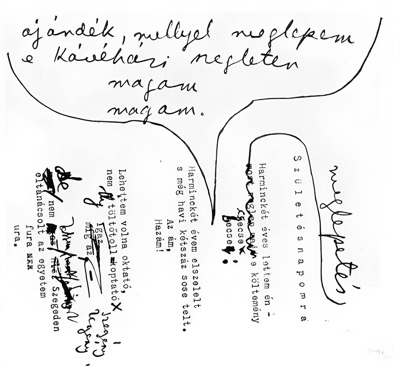 József Attila kézirata